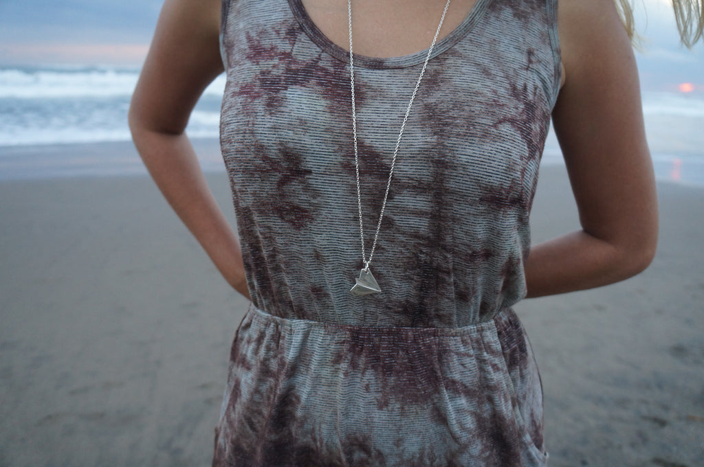 The Paper Airplane Silver Necklace