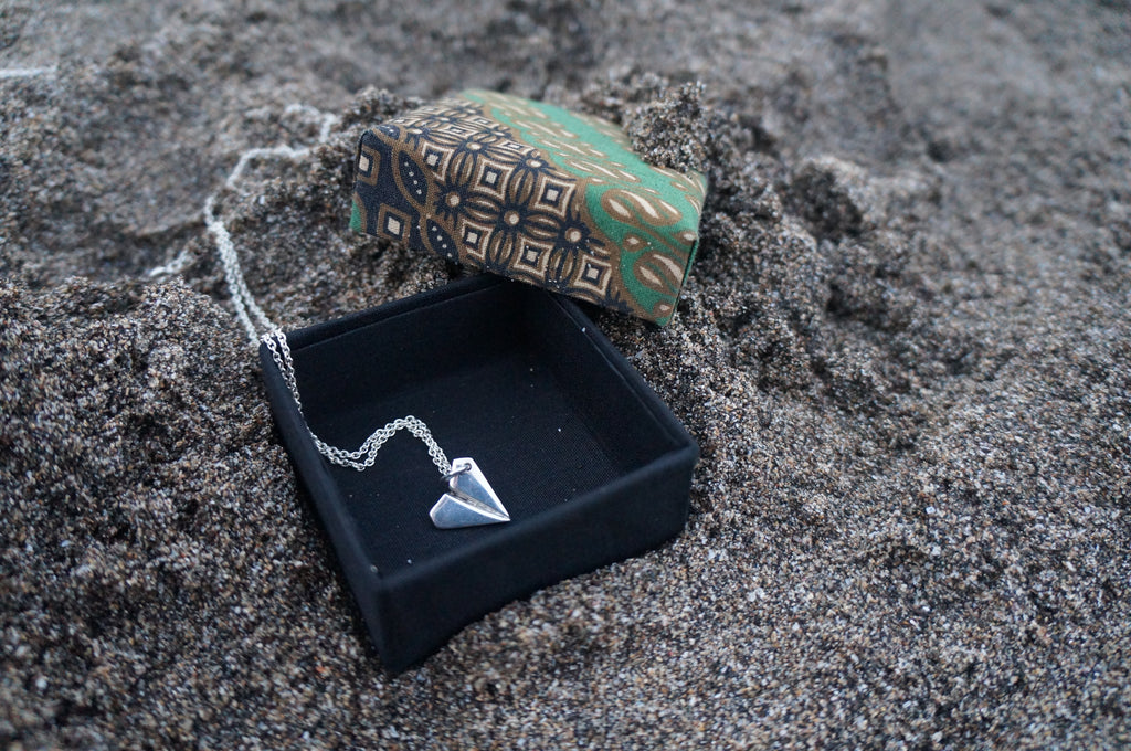 The Paper Airplane Silver Necklace